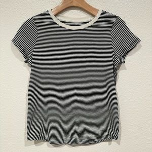 NWT kids cat & jack black & white stripe short sleeve t shirt top